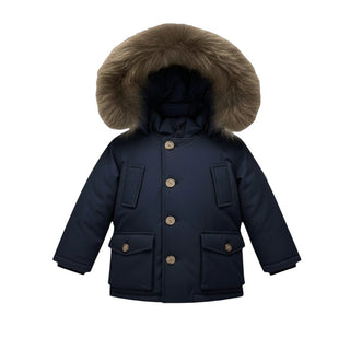 Woolrich Arctic Parka blu con pelliccia WKOU0139MR