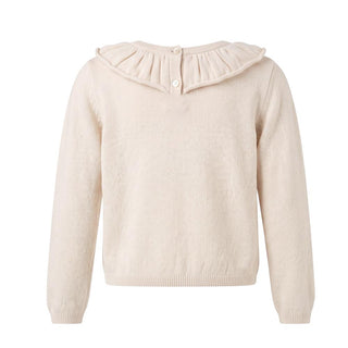 Il Gufo Maglia Avorio In Lana Con Ruches A21MA354EM220-02 Per Bambina
