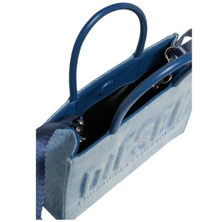 Diesel Mini borsa in denim con logo in rilievo J02529-P1730