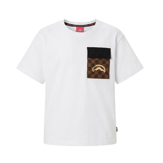 SPRAYGROUND T-shirt Bianca Con Taschino SPY1494WHT Per Bambini