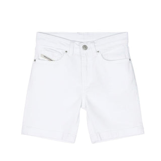 Diesel Bermuda bianco in denim da bambino J00722-KXB9Z