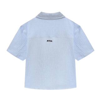 Msgm Camicia Azzurra Con T-shirt Da Bambino S6MSJBCS198