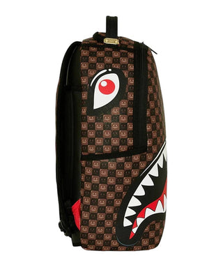 SPRAYGROUND Zaino SHARKS IN PARIS WTF BUBBLE BROWN CHECK 910B8634NSZ