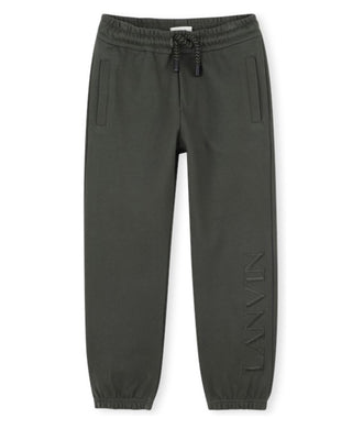 Lanvin Pantaloni jogger verdi con logo N30315