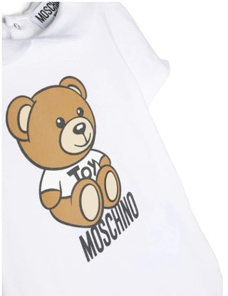 Moschino Romper WITH CENTRAL TEDDY BEAR MUY058 WITH CLIPS