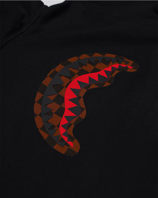 SPRAYGROUND Felpa nera in cotone con cappuccio e logo SPY1363GBLK