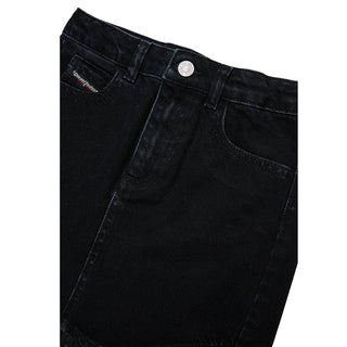 Diesel Gonna Nera In Denim J02864-KXBUA-K02 Per Bambina