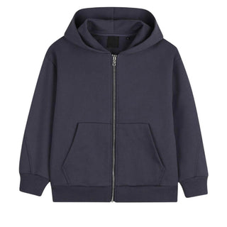 Givenchy Felpa Blu Con Zip E Cappuccio Per Bambini H31215/061