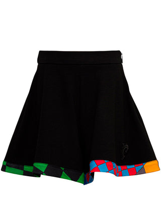 Emilio Pucci Shorts neri con logo da bambina PV6B49-J0371