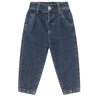 Please Jeans in denim blu con vita elasticizzata PE01012G77J