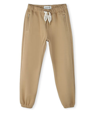 Lanvin Pantaloni jogger beige con logo N30299
