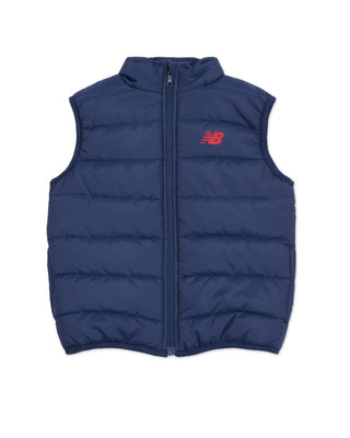 New Balance Smanicato trapuntato blu con logo LAKB00950GB