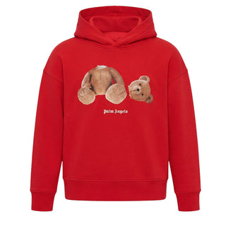 Palm Angels Felpa Rossa Con Cappuccio E Teddy F6PAJBHS059/040 Per Bambini