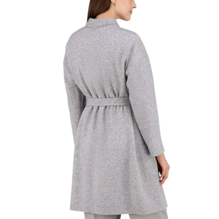 Fabiana Filippi Cappotto grigio in lana e cashmere con cintura CTD220W221