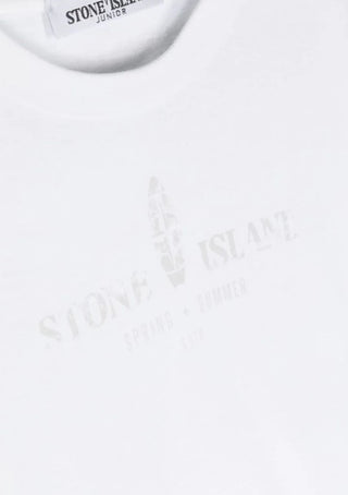 Stone Island T-Shirt mit Rundhalsausschnitt und Logo vorne 801621079