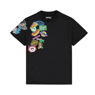 Barrow T-shirt Nera A Maniche Corte Con Stampa S6BKJUTH073-110
