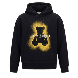 Palm Angels Felpa Nera Con Cappuccio Per Bambini PBBB012F25FLE0051016