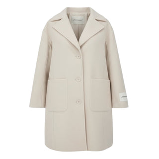 Hinnominate Cappotto monopetto in panno con patch logo 3641O0003V