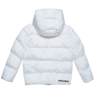 Dsquared2 Giubbino trapuntato in nylon con cappuccio e logo DQ1090 D00BN