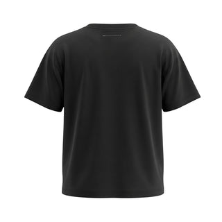 MM6 Maison Margiela T-shirt Nera In Jersey Con Stampa M61117-MM02Y-M6900 Per Bambini