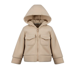 u+è Giacca Con Cappuccio UEM0445 In Panno