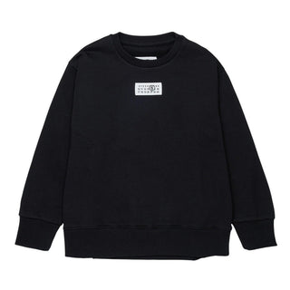 MM6 Maison Margiela Felpa Girocollo Nera Con Numeric Logo M61011-MM04H-M6900