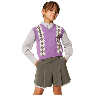 TWINSET Shorts Grigi Con Pieghe 262GJ2180 Per Bambina