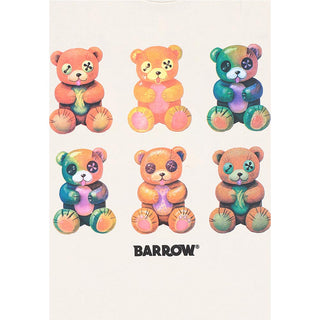 Barrow T-shirt girocollo panna con Teddy S6BKJUTH093-013