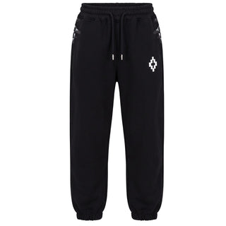 Marcelo Burlon Pantaloni Joggers Neri Con Wings F6CMJBFP041-110 Per Bambini