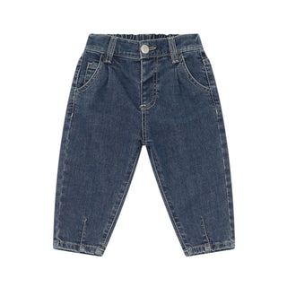 Please Jeans in denim blu con vita elasticizzata PE01012G77