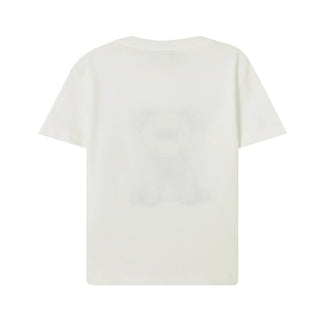 Fendi T-shirt bianco in jersey con patch JMI503-7AJ