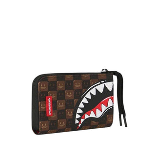 SPRAYGROUND Portafoglio SHARKS IN PARIS WTF BUBBLE BROWN CHECK 910W9302NSZ