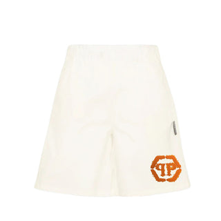 Philipp Plein Bermuda In Felpa S6PGHJBBE017/002 Con Logo