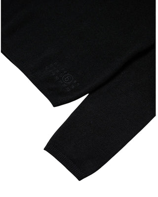 Maison Margiela Maglia Dolcevita in misto lana con logo M60884-MM06Q