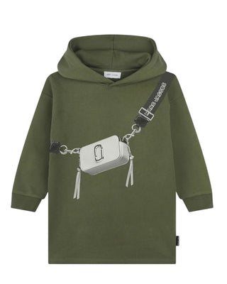 Marc jacobs Abito verde in felpa con cappuccio W60363