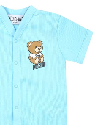 Moschino MUY055 GERIPPTER Strampler MIT CLIPS