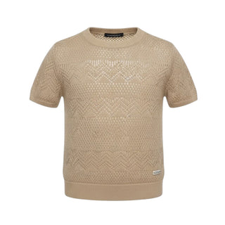 Daniele Alessandrini T-shirt In Maglia Traforata Per Bambino 1236W00567C