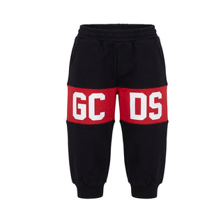GCDS Pantaloni Jogger Neri Con Logo GC0098/999R Per Neonati