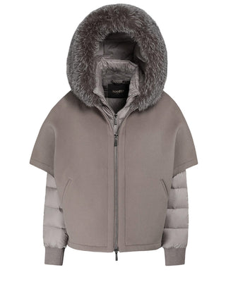 MooRER Giubbino Con Cappuccio PEGASO Bordo in Pelliccia di Volpe