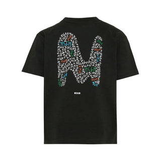 Msgm T-shirt A Maniche Corte Nera Con Logo S6MSJBTH232/040