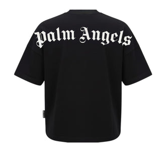 Palm Angels T-shirt Nera Con Curved Logo PMAA10BS26JER001