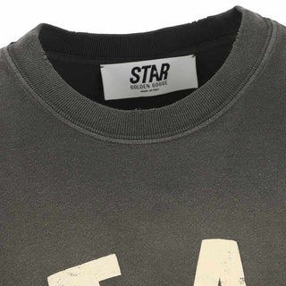 Golden Goose T-shirt Girocollo Grigia Con Logo GUP01873.P002419.60666