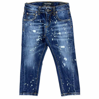 Patriot Jeans in denim blu con sfumature e rotture PJ5F2WPBK08