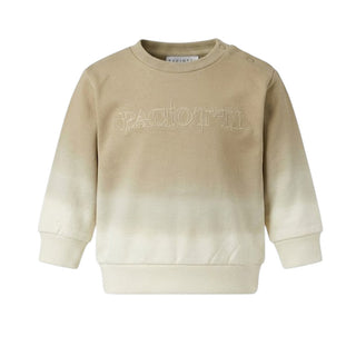Cesare Paciotti Felpa Girocollo Beige In Cotone Per Neonato MFP6101B-V5