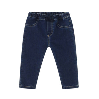 Please Jeans in denim blu da neonato PE36042B77