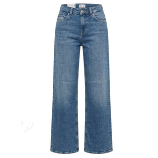 Mustang Jeans Madison Wide In Denim Blu Medio Per Donna 1017608/5000-322