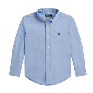 Polo Ralph Lauren Camicia Azzurra In Popeline Di Cotone 322952199500 Per Bambino