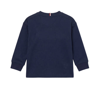 Tommy Hilfiger T-shirt Blu A Maniche Lunghe Con Logo KB0KB10651-C1G Per Neonato