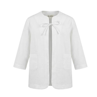 BLOOM Trench Bianco In Popeline Per Bambina 133406B
