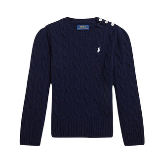 Polo Ralph Lauren Maglia A Trecce In Lana E Cashmere 312877375008 Per Bambina